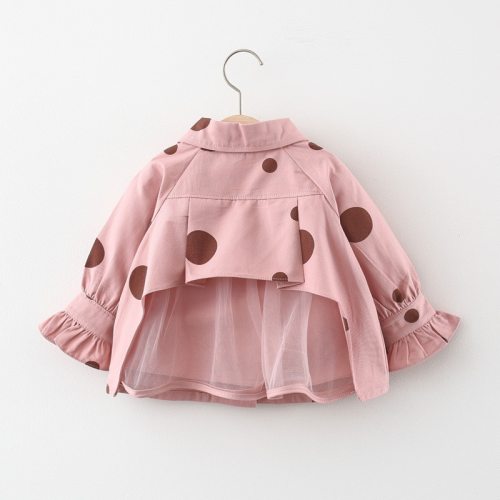 Baby Girl Clothes Jacket Dot Lace Girls Coat Fashion Children Clothes Long Sleeve Baby Outerwear