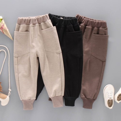 Patchwork Girl's Pants Casual Style Sweatpants Childrens' Clothing Girl