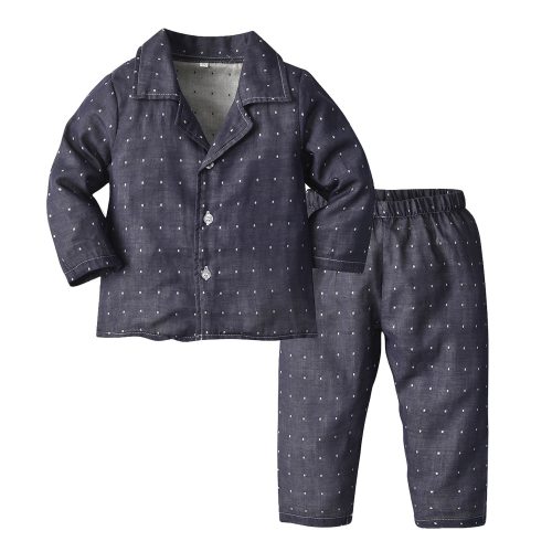 Children's pajamas suits underwear kids girls cotton comfortable cartoon polka dot tops and pants suits