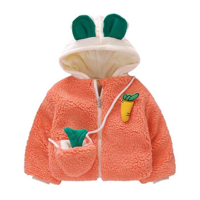 Girls Cute Winter Windproof Coat Cartoon Hooded Warm Casual Outwear Jacket