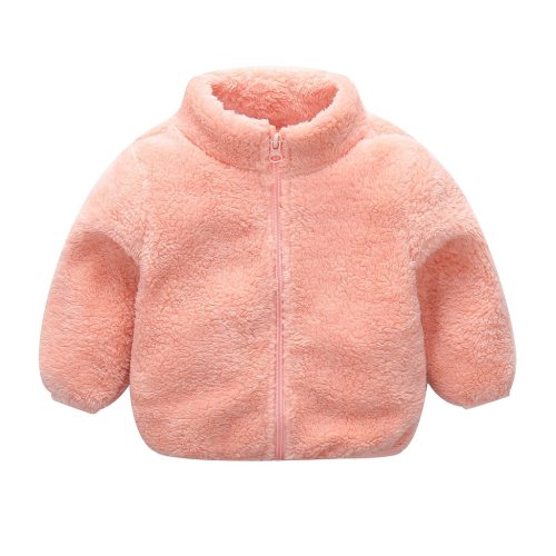Baby winter jackets Infant Girls Cute Zip Solid Warm Thick Fleece Coat Soft Winter Outerwear