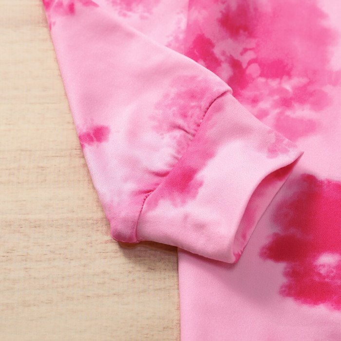 Infant Kids Baby Tie dye Clothes Set 2Pcs Homewear Pajama Sets Long Sleeve Tops Pants Outfits