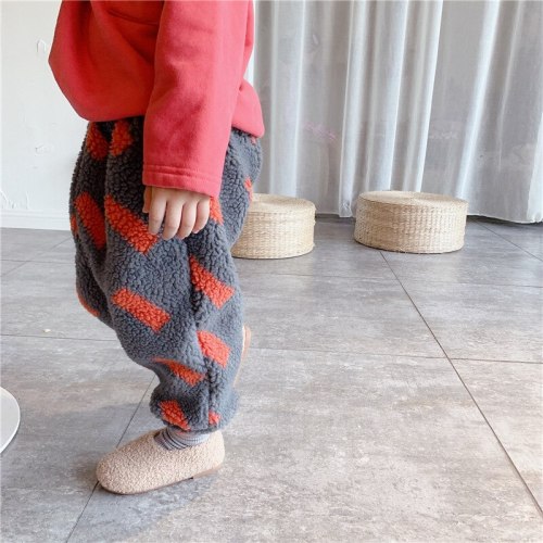 Fashion Baby Pants Trousers Plus Velvet Thick Warm Winter Baby Children's Kids Trousers