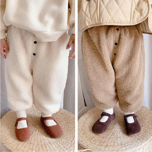 Girls Winter Pants Kids Velvet Thicken Pant Baby Warm Pants Children Casual All Match Trousers