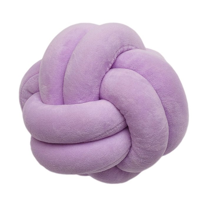 Baby Bed Bumper Knot Ball Long Handmade Knotted Braid Weaving Plush Baby Crib Protector Infant Pillow