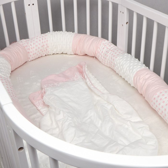 Newborn Bed Crib Bumper Long Pillow For Toddler Sleeping Cushion Cot Fence