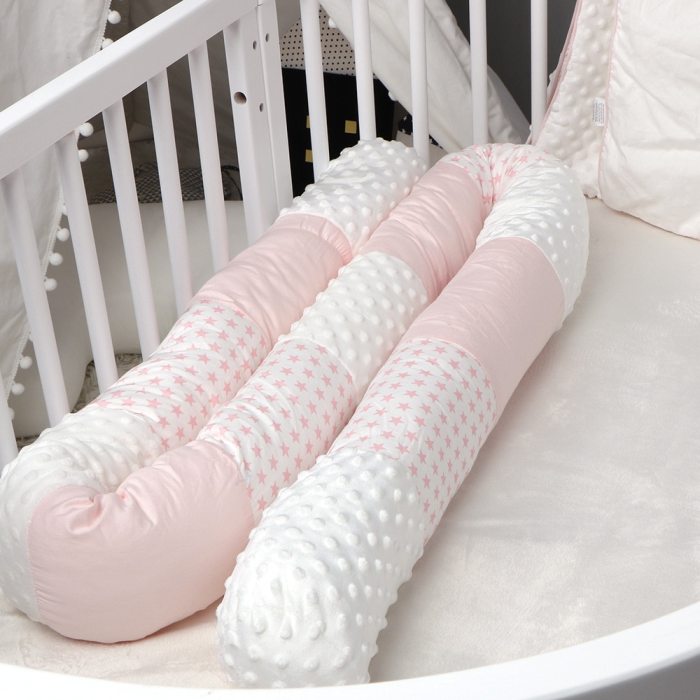 Newborn Bed Crib Bumper Long Pillow For Toddler Sleeping Cushion Cot Fence