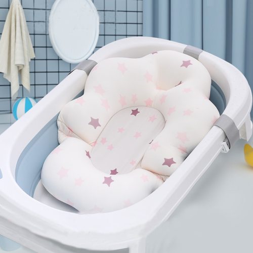 Baby Shower Bath Tub Pad Non-Slip Bathtub Mat Newborn Safety Nursing Security Bath Support Cushion Mat Pillow
