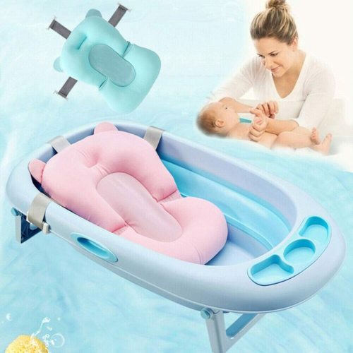 Non-slip Baby Bath Tub Mat Baby Shower Portable Cute Air Mattress Comfort Pad Newborn Bathroom Safety Products