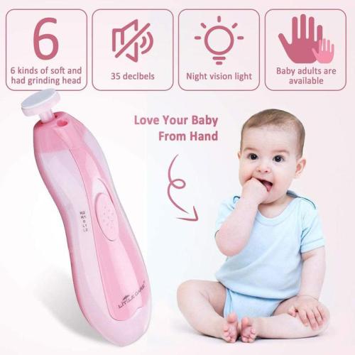 Safety Electric Baby Nail File Clippers Toes Fingernail Cutter Trimmer Manicure Pedicure Care Tool Set
