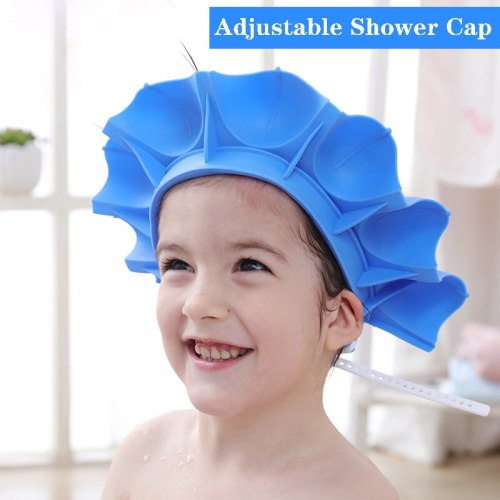 Baby Shower Shampoo Cap Kids Wash Hair&Bath Visor Hats Adjustable Shield Silicone Waterproof Protection Ear Eyes