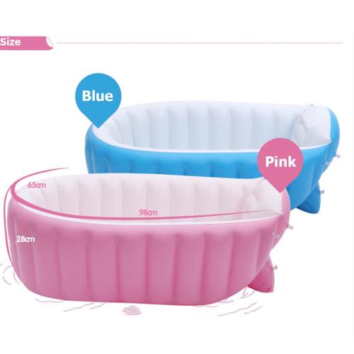 Portable Inflatable Bathtub Baby Tub Cushion Warm Folding Bath Shower Tool