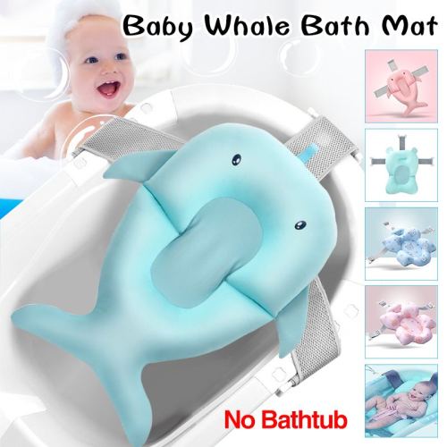 Foldable Baby Bath Seat Support Mat Non-Slip Baby Bath Tub Pad Newborn Baby Shower Mattress