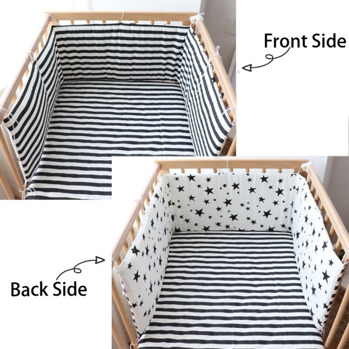 Baby Bed Bumpers For Newborns Thicken Star Crib Protector Cotton Infant Cot Around Cushion Room Decor