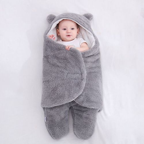 Baby Sleeping Bag Ultra-Soft Fluffy Fleece Newborn Receiving Blanket Infant Sleeping Nursery Wrap Swaddle