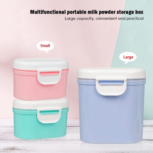 Baby Storage Box Food Simple Portable container Newborn Cereal Milk Powder Container with Spoon