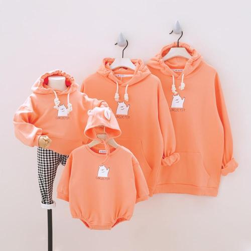 Sport Hoodies Family Matching Outfits for Family of Four Sweatshirt Baby Romper Family Looking Sweatshirts Set