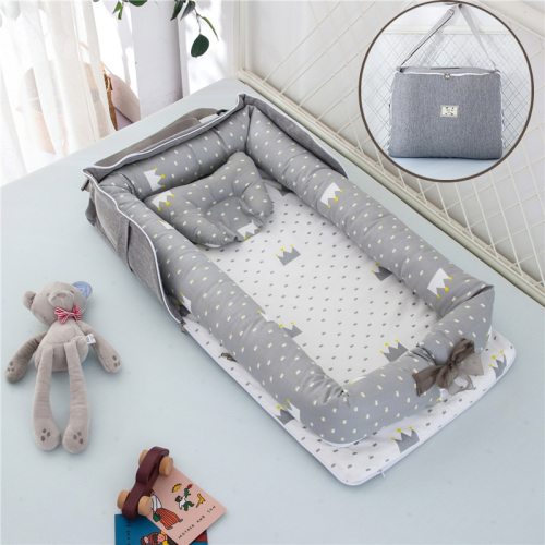 Removable Newborn Bed Baby Cot Nest Bed Bag Set Protect Cradle Cushion Bumper Portable Travel Crib