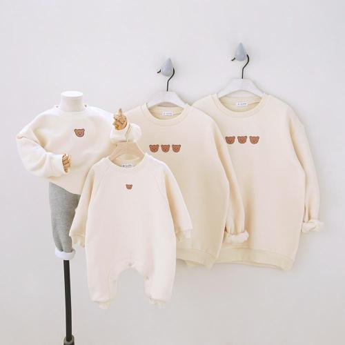 Winter Thick Parent-child Outfit with Plush Family Matching Outfits for Family of Four Sweatshirt