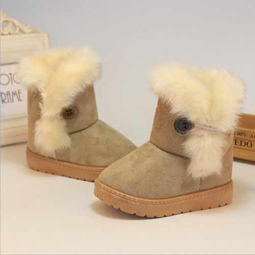 Classic Baby Plush Children Boots for Boys Girls Fur High Top Keep Warm Kids Shoes