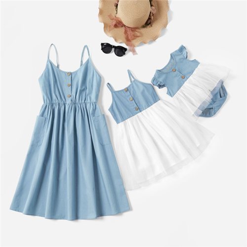Mother Lace Dresses Family Clothing Mom and Daughter Dress Matching Family Outfits Dress for Kids and Women