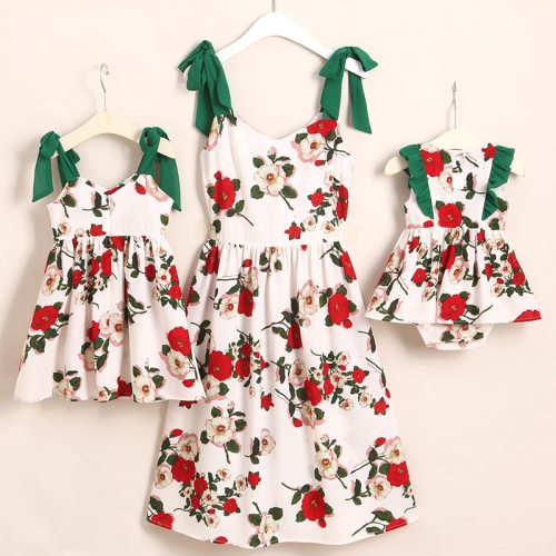 Family Look Butterflies Mother Daughter Dresses Mommy and Me Clothes Matching Dress Family Outfits