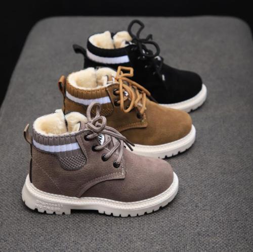 Children Casual Shoes Autumn Winter Martin Boots Boys Shoes Fashion Leather Girls Boots