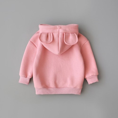 New Fashion Baby  Clothes Solid Color Pullover Hooded Long Sleeve Outwear Coat
