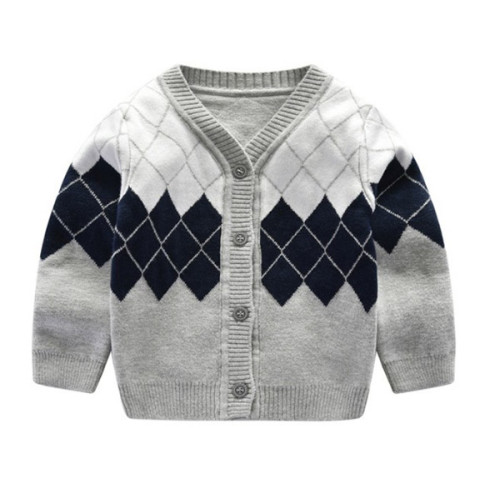 Newborn sweater baby v-neck single-breasted cotton sweater cardigan 0-12M