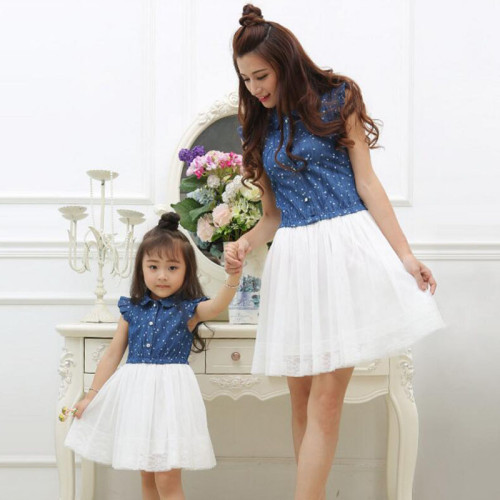 Mother Daughter Dresses Family Clothing Dress Family Matching Outfits Dress for Kids and Women
