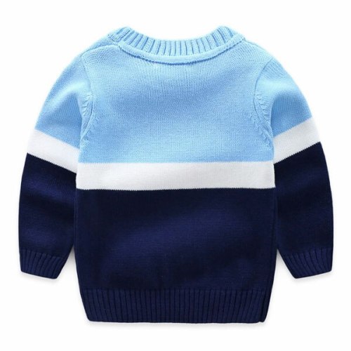 Boys' crew neck Cartoon sweaters children's Embroidery cotton sweater