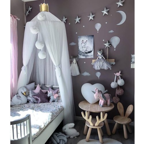 Mosquito Net Hanging Tent Baby Bed Crib Canopy Tulle Curtains for Bedroom
