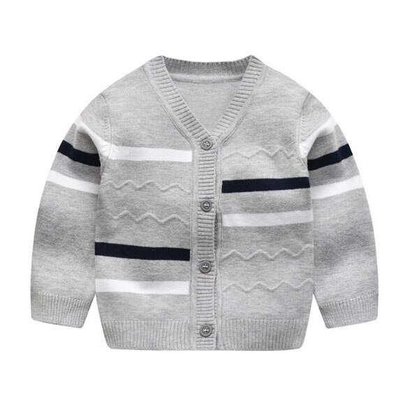 Baby boys sweater cardigan boy v-neck single-breasted sweater coat 0-24m