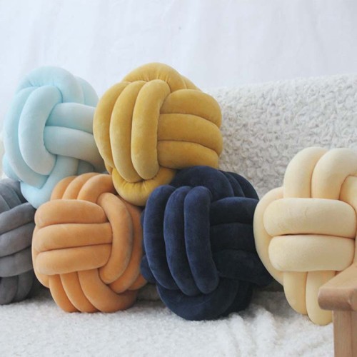 Home Decor Soft Knot String Pillow for Kids Backrest Chair Cushion Bed Couch Rest Cushions Photography Prop