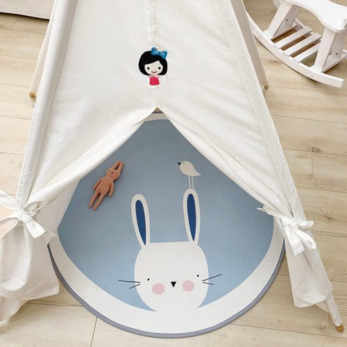 Round 100CM Kids Rug Play Mats Baby Gym Activity Crawling Mats Nordic Room Floor Carpets