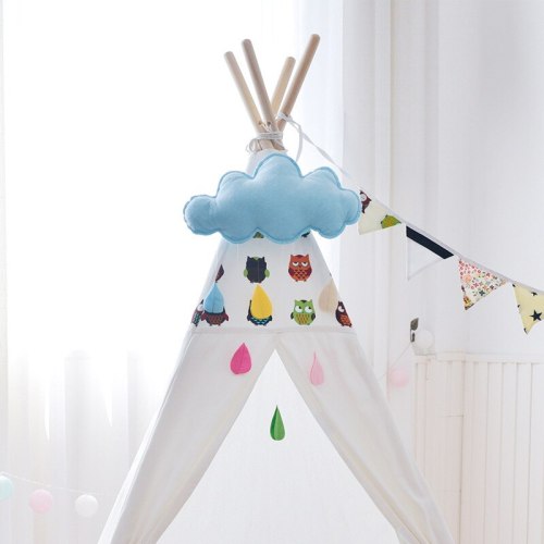 Children Tent Teepee Decorations Felt Cloud Raindrop Pendant Wall Hanging Nordic Kids Room Home Decor Photography Props