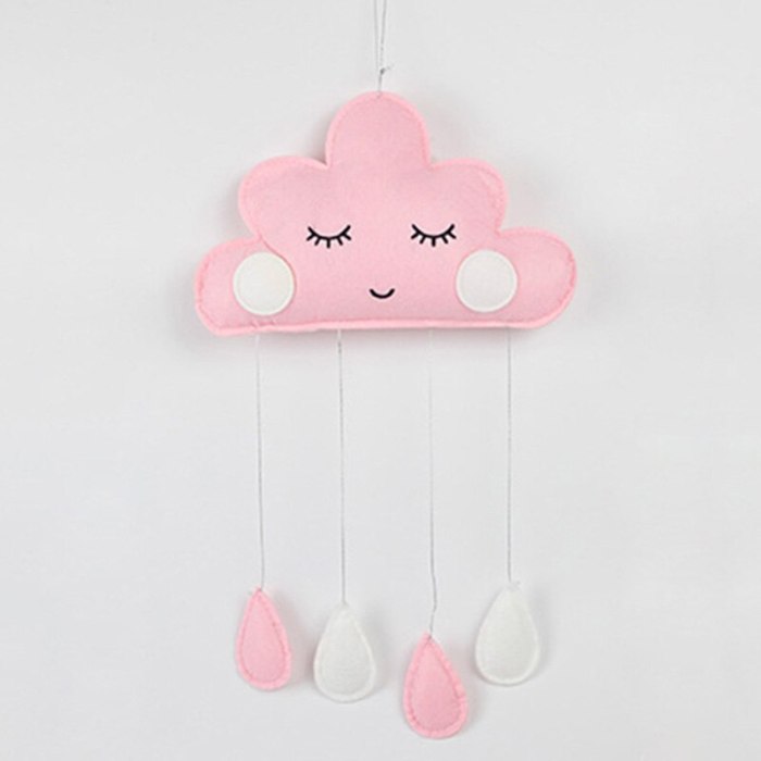 Baby Kids Room Home Decoration Wall Hanging Accessories Pendant Toys Nordic Felt Cloud Wall Decor