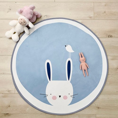 Round 100CM Kids Rug Play Mats Baby Gym Activity Crawling Mats Nordic Room Floor Carpets