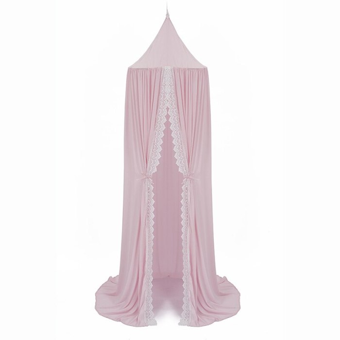 Bed Canopy for Girl Baby Crib Bed Curtain with Lace Kids Play Tent House Dome Hanging