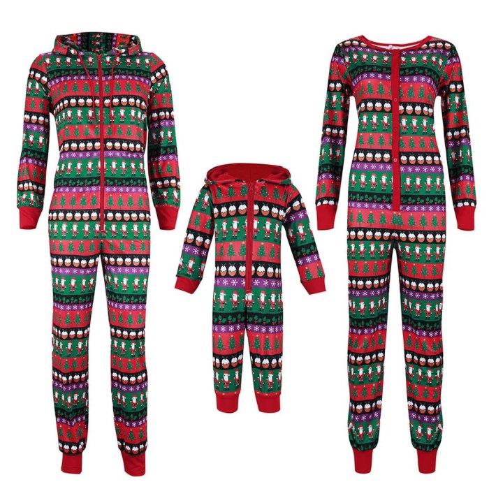 Christmas Family Matching Clothes Christmas Romper Jumpsuit Family Print Matching Pajamas Sleepwear Outfits Sets