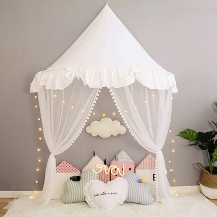 Princess Canopy Curtain Hanging Baby Bed Tent Mosquito Net Kids Play House Children Teepee