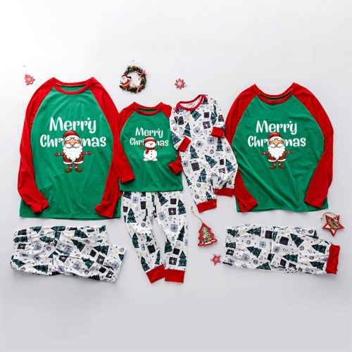 Merry Christmas Family Matching Pajamas Clothes Set Christmas Printed Xmas Family Matching Pajamas Set