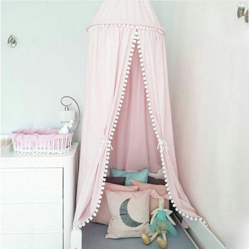 Cotton Baby Canopy Mosquito Net Girls Princess Bed Curtains Children Play Tents Kids Room Decoration