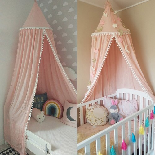 Cotton Baby Canopy Mosquito Net Girls Princess Bed Curtains Children Play Tents Kids Room Decoration