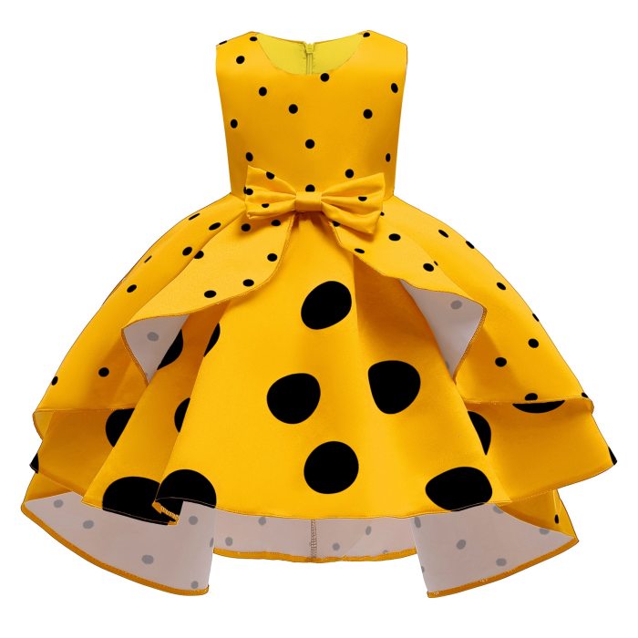 Girls Vintage Dot Printed dress for Party Christmas
