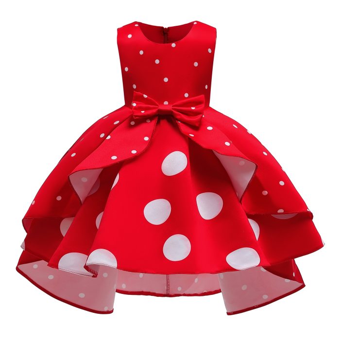 Girls Vintage Dot Printed dress for Party Christmas