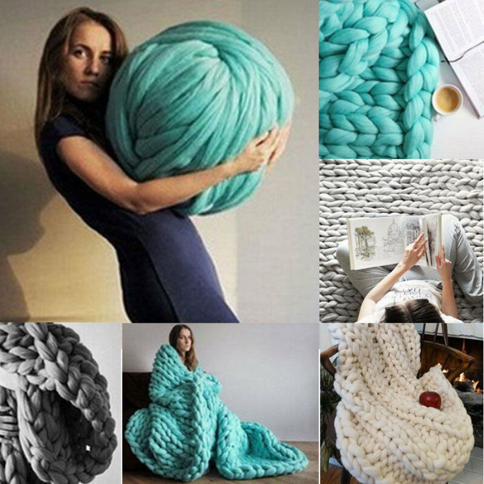 250G Chunky Wool Yarn DIY Knitted Blanket Yarn