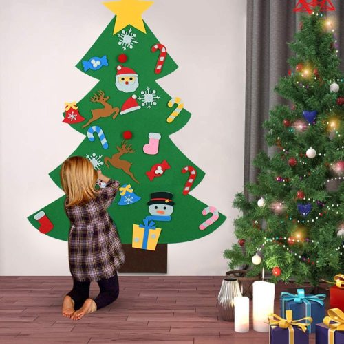 DIY Felt Christmas Tree Wall Hanging Ornaments Tree