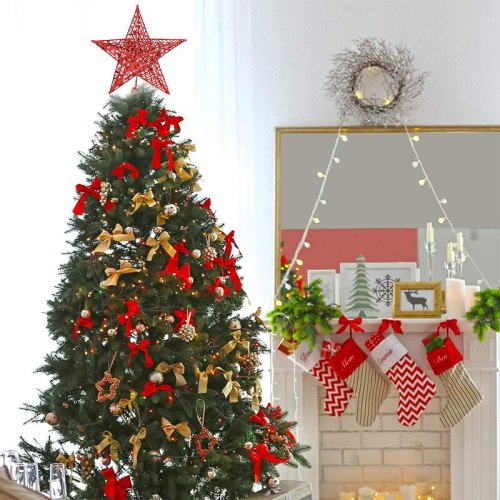 Christmas Tree Topper Iron Star Xmas Tree Ornaments