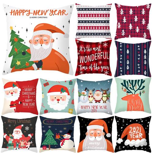 3 PCS Christmas Cushion Cover Christmas Pillow Cover